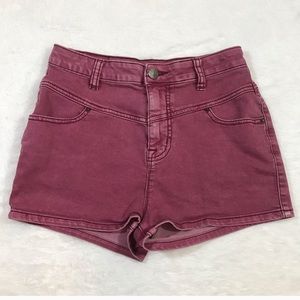 BDG URBAN OUTFITTERS purple high rise seam short